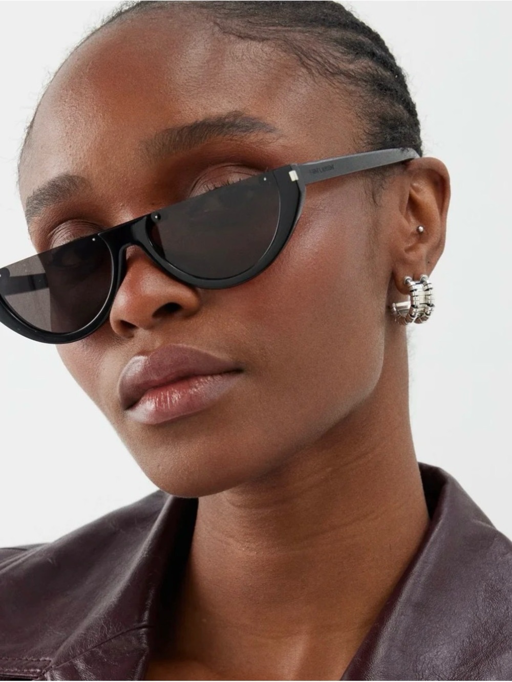 Saint Laurent Pathos Flat Top Oval Sunglasses 58mm